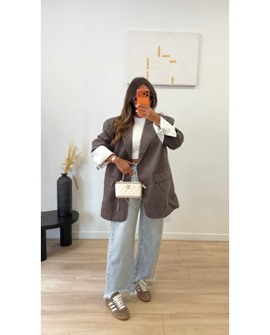 Blazer Oversize Retroussé Choco