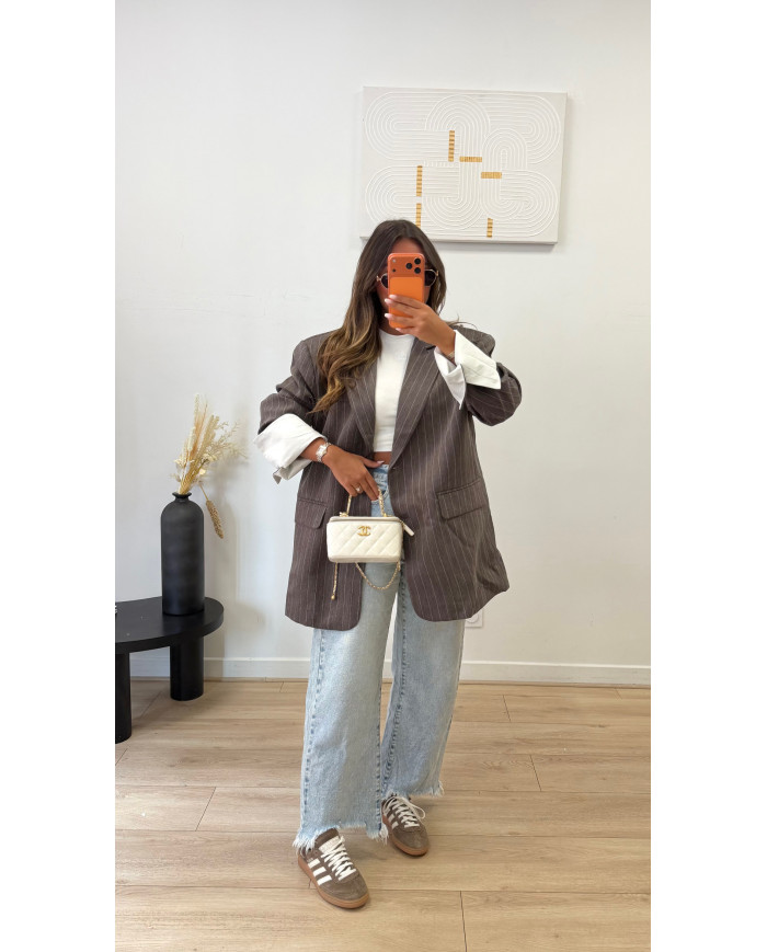 Blazer Oversize Retroussé Choco
