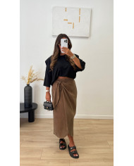 Trench long imperméable manches rayé