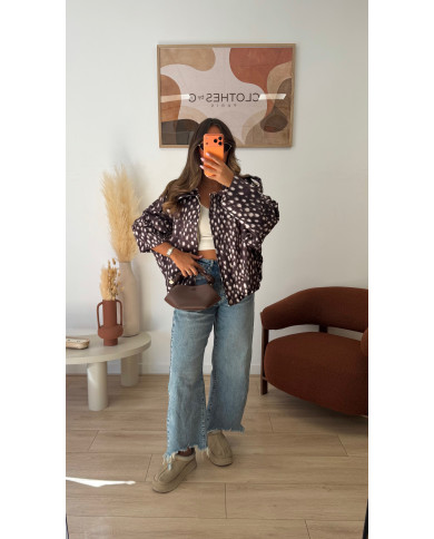 Veste Tache beige & marron