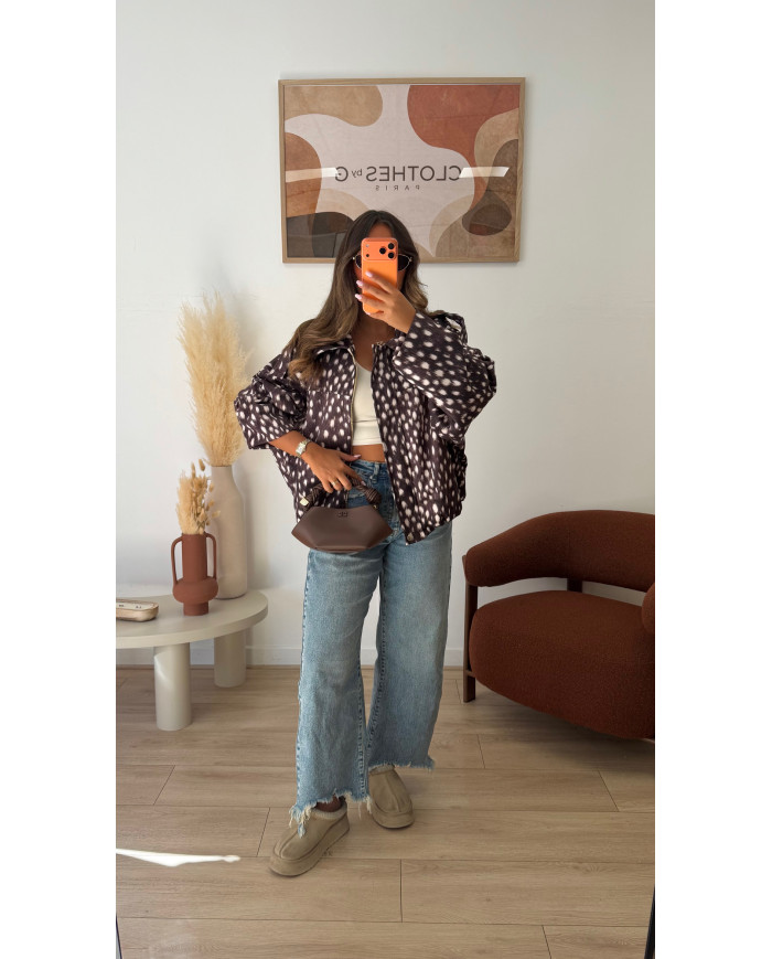 Veste Tache beige & marron