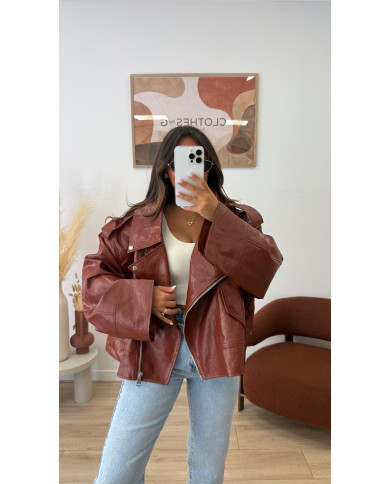 Veste Size Simili Terracota