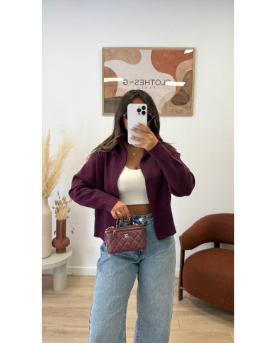 Gilet Zip Bordeaux