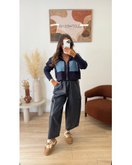 Jupe Bimatiere jean & bleu marine