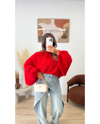 Pull Maille2 Souris Rouge ( expédiée dans 6 jours )