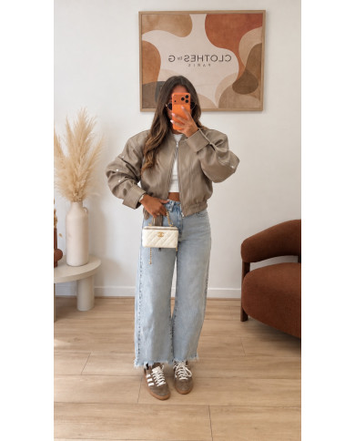 Veste Frankie taupe & argent