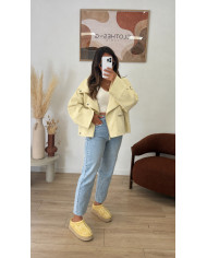 Veste Frankie taupe & argent