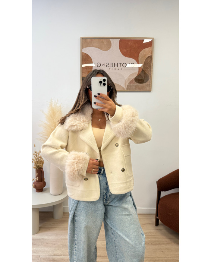Veste Russia beige & fur