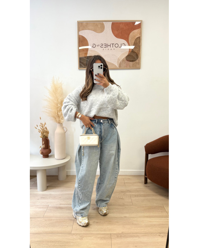 Pull GOOD VIBES Gris