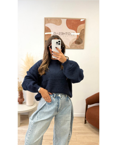 Pull GOOD VIBES Bleu