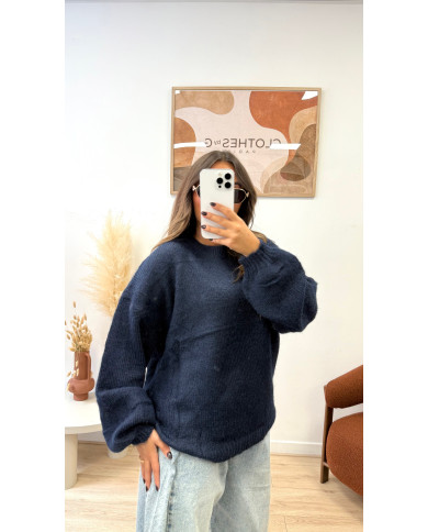 Pull GOOD VIBES Bleu