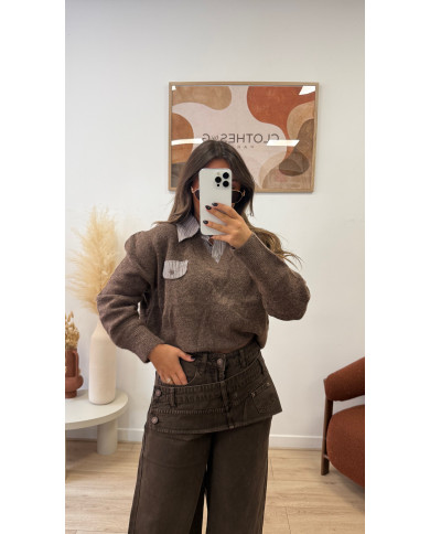 Pull Choco & chemise