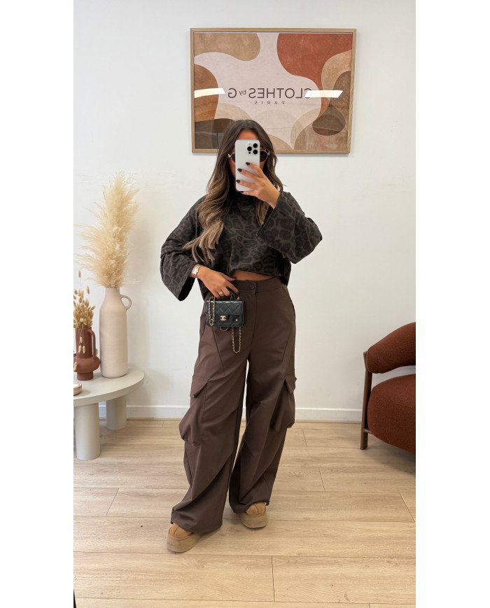 Pantalon Cargo Choco