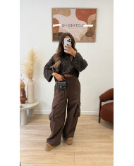 Pantalon Cargo Choco