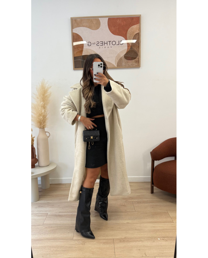 Manteau Basic Long beige