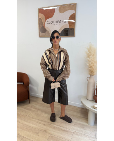 Chemise JOY Rayé Choco