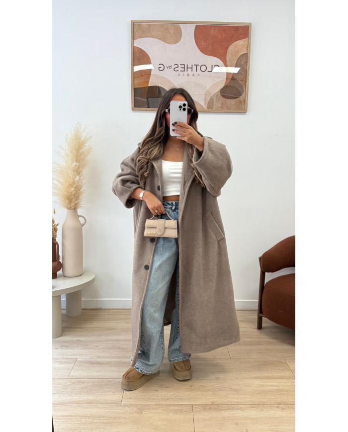 Manteau Long NUR Taupe