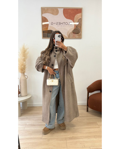 Manteau Long NUR Taupe