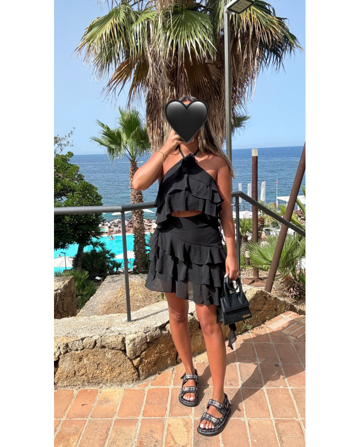 Ensemble Baillar fleur noir