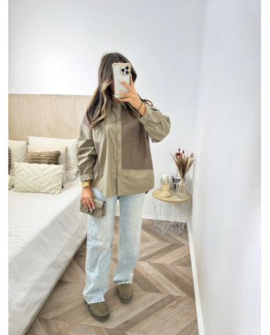 Chemise bi matiere hotsell