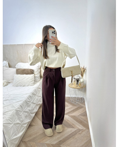 Pantalon pince Bordeaux