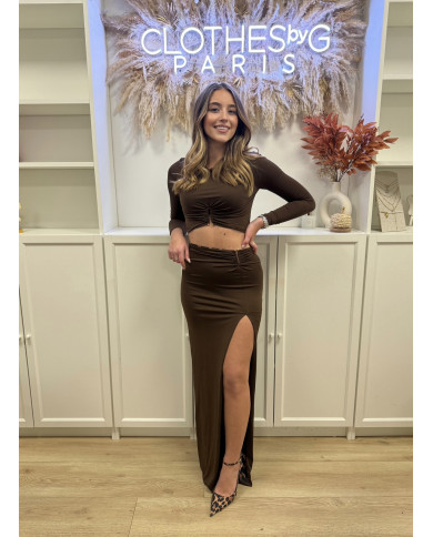 Ensemble Jupe Gala Choco léopard Ensemble Jupe Gala Choco léopard