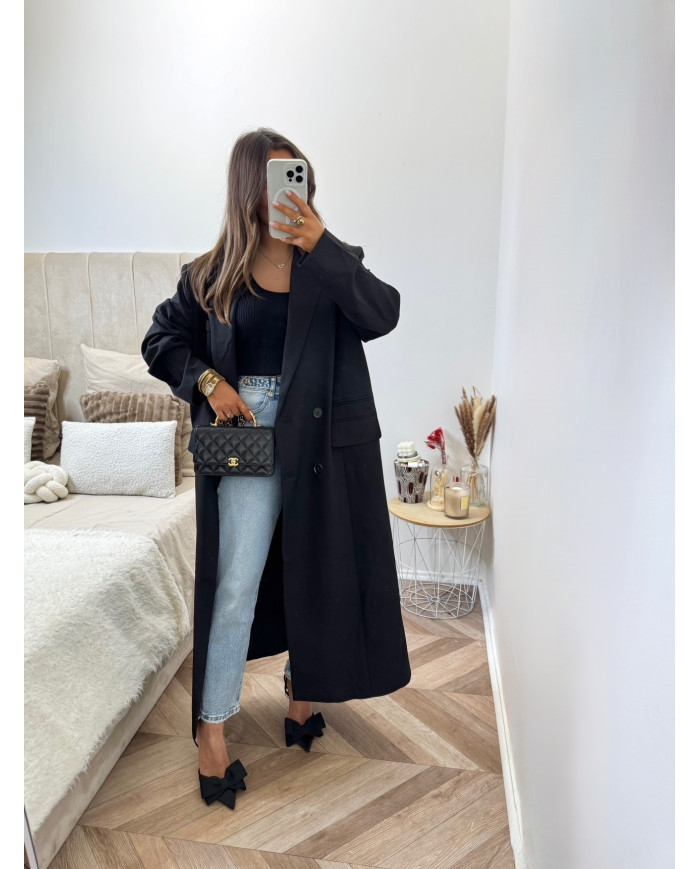 Veste Blazer Long Noir
