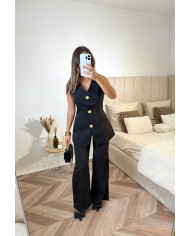 Ensemble Pince fente Boutons doré