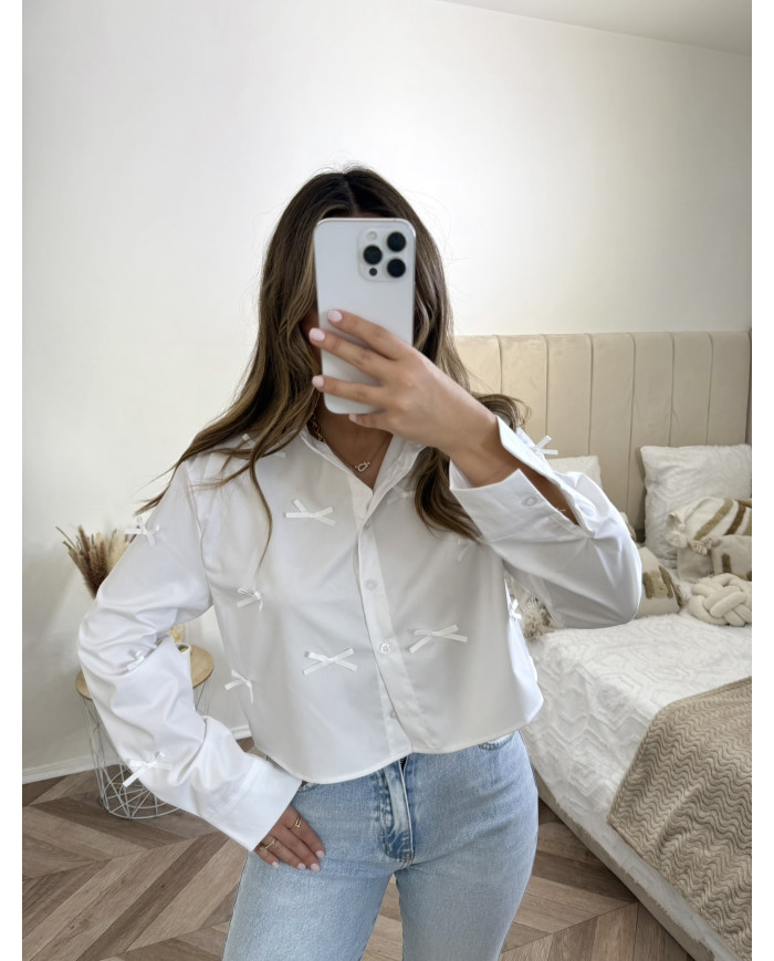 Chemise blanche mini noeud