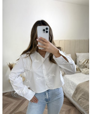 Chemise blanche mini noeud